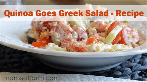 Quinoa Goes Greek Salad - Recipe #quinoa #greek #salad #recipe