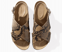 Printed Leather Crossover Birkenstock Sandal from Zara #sandals #summer