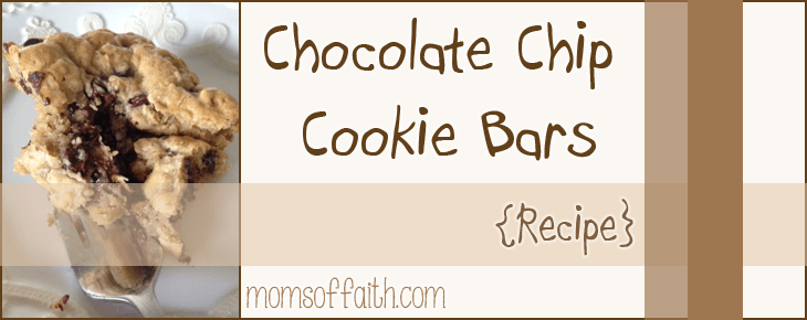 Chocolate Chip Cookie Bars Recipe #recipe #cookie #chocolatechip #bars