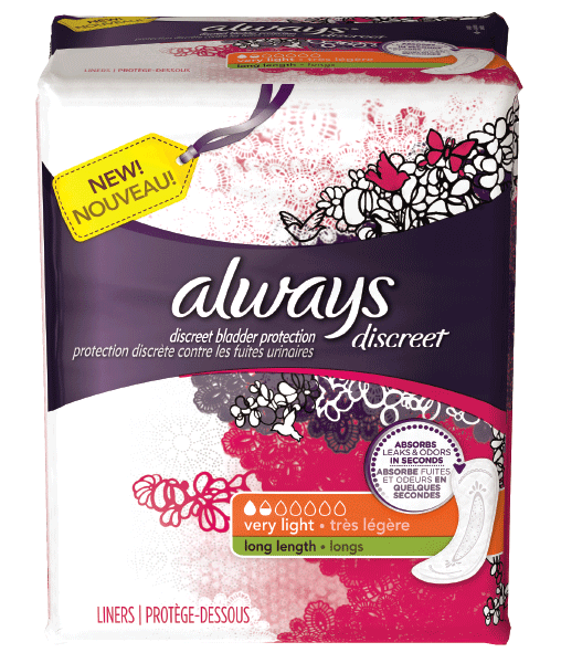 Always Discreet Puts your Mind at Ease about Bladder Leakage!